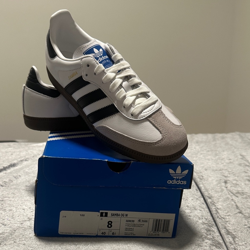 Adidas Samba OG White and Black Shoes